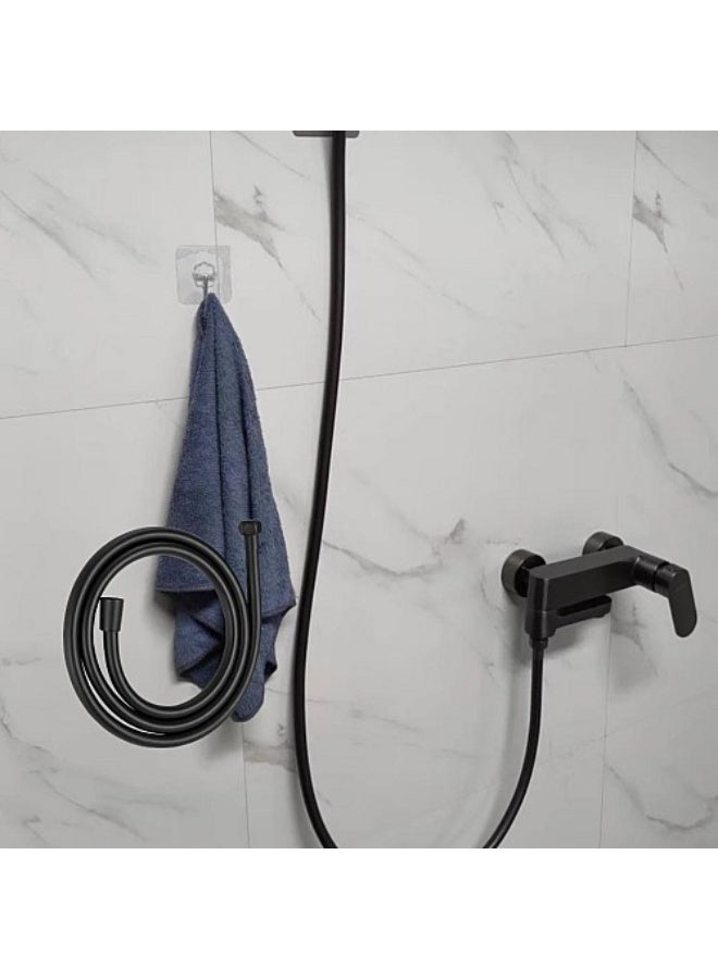 Rubber Bidet Hose 1.2M – Black - Image 1